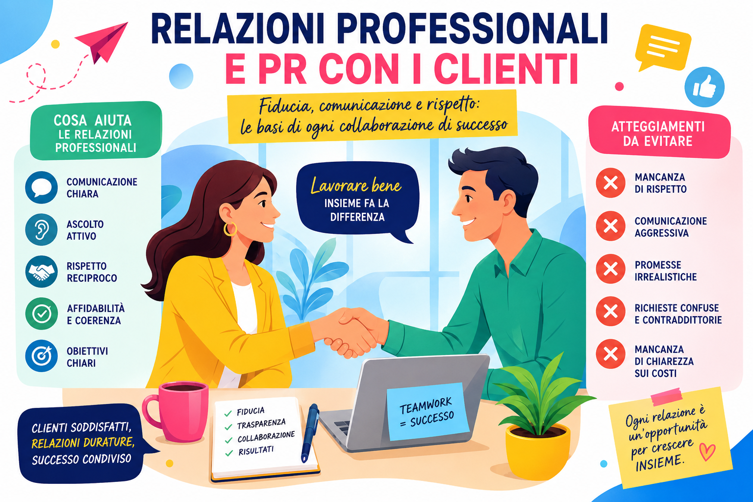 Relazioni professionali e clienti: come costruire fiducia ed evitare rapporti tossici