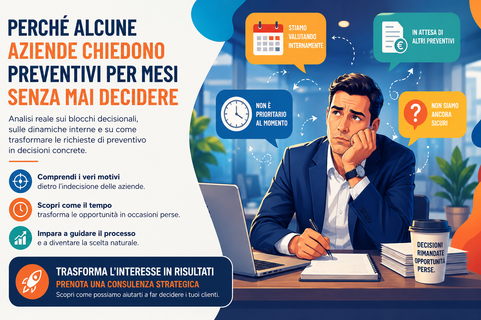 Perché alcune aziende chiedono preventivi per mesi senza mai decidere